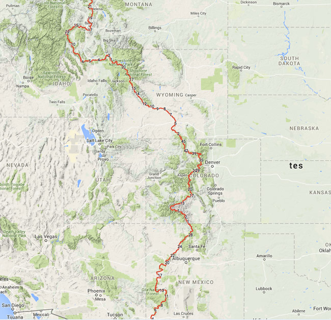 continental divide trail map