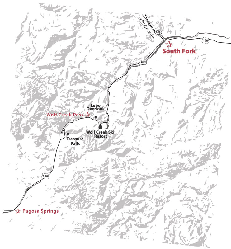 wolf creek pass map