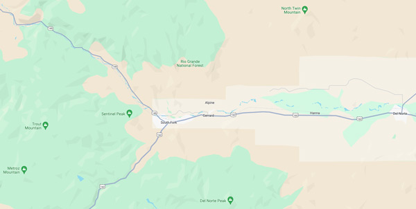 google map south fork